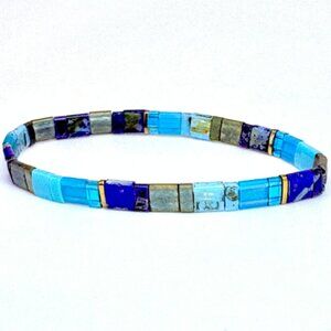 Miyuki Tila Bead Stretch Bracelet